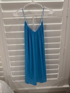 SHEIN Bright Blue Spaghetti Strap Mini Dress